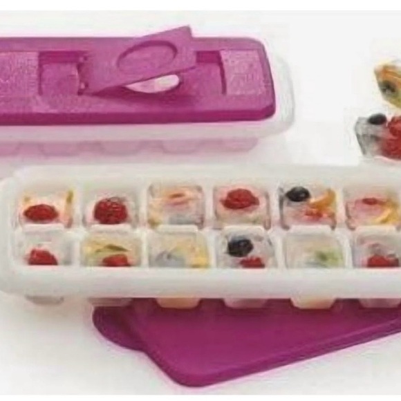 Tupperware Raspberry Ice Cube Tray Set - Picture 2 of 2
